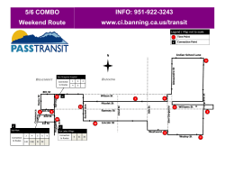 5/6 COMBO Weekend Route INFO: 951-922