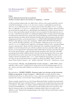 Psalter In Latin, illuminated manuscript on parchment Southern