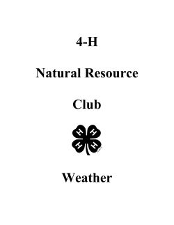 4-H Natural Resource Club Weather - Indiana 4-H