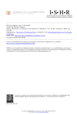 Did the Sophists Aim to Persuade?