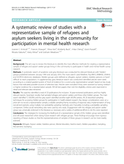 A systematic review of studies with a representative sample of