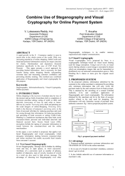 Combine Use of Steganography and Visual Cryptography for Online