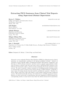 Extracting PICO Sentences from Clinical Trial Reports using