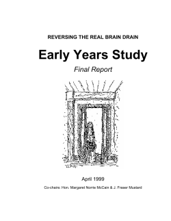 Early Years Study 1 - OISE