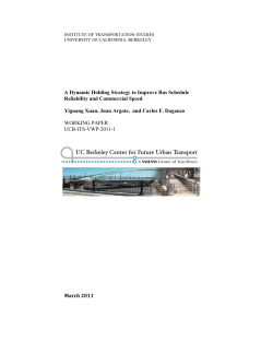 A Dynamic Holding Strategy to Improve Bus Schedule Reliability