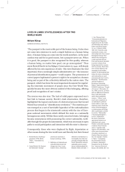 Lives in Limbo: Statelessness after Two World Wars