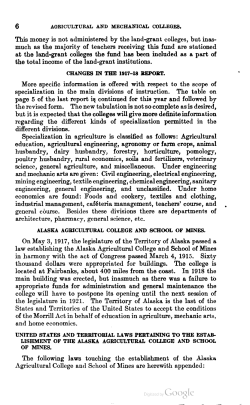 Statistics of Land Grant Colleges and Universities
