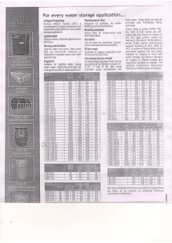 For every water storage application