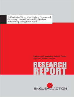 A Qualitative Observation Study of Primary and
