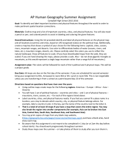 AP Human Geography Summer Assignment Political Maps