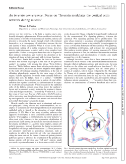 An inversin convergence. Focus on &ldquo;Inversin modulates - AJP-Cell