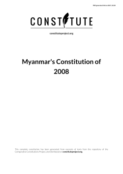 Myanmar`s Constitution of 2008