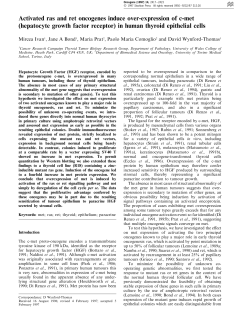 Activated ras and ret oncogenes induce over-expression of