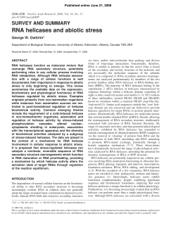 RNA helicases and abiotic stress