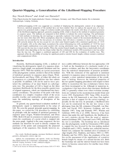 Quartet-Mapping, a Generalization of the Likelihood