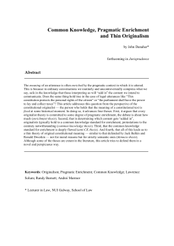 Common Knowledge, Pragmatic Enrichment and Thin