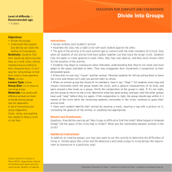 Divide into Groups - Escola de Cultura de Pau