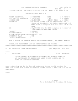 GUN CARRIAGE FACTORY, JABALPUR (GCF/PV/QF-2)