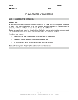 AP: LAB-RELATED AP EXAM ESSAYS LAB 1
