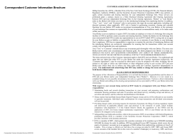 Hilltop Securities Customer Information Brochure