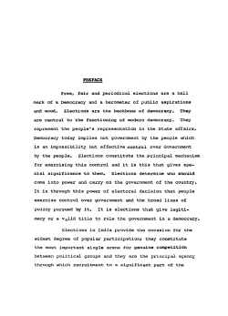 PREFACE Free, fair and periodical elections are a