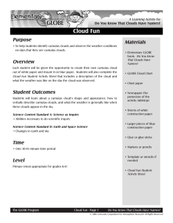Cloud Fun Student Activity Sheet
