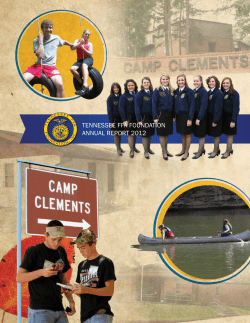 TENNESSEE FFA FOUNDATION ANNUAL REPORT 2012