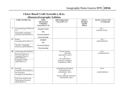 B.A and B.sc Geography (Hons.) CBCS Syllabus 2016-17