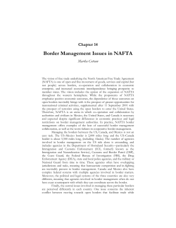 Border Management Issues in NAFTA