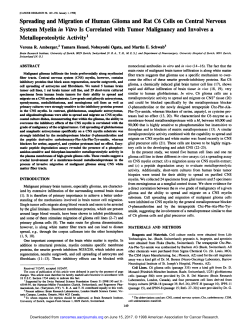 Spreading and Migration of Human Glioma and