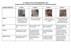 E:\Frink\IS THERE LIFE IN A DECOMPOSING LOG.wpd