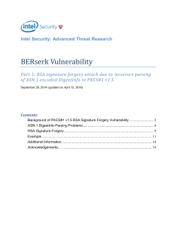 BERserk Vulnerability Analysis: Part One