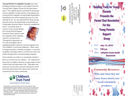 Come learn about your local community resources.