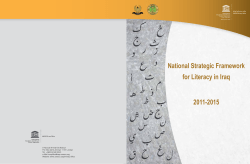 National Strategic Framework for Literacy in Iraq 2011-2015