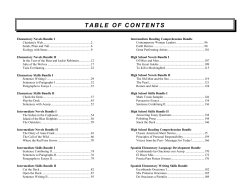 Elementary Novels Bundle I