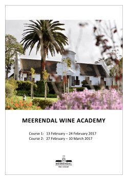 Brochure - Meerendal Wine Estate