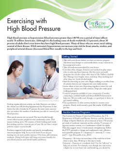Exercising with High Blood Pressure
