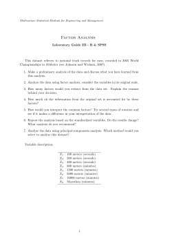 Factor Analysis