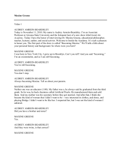Maxine Greene`s Interview Transcript