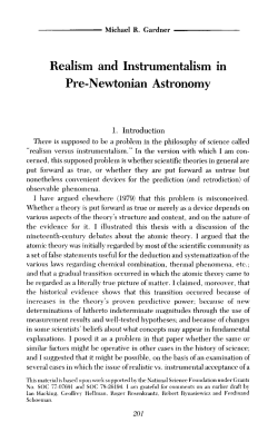 Realism and Instrumentalism in Pre
