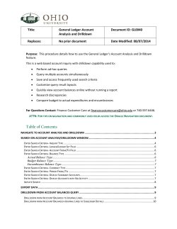 General Ledger-Account Analysis and Drilldown
