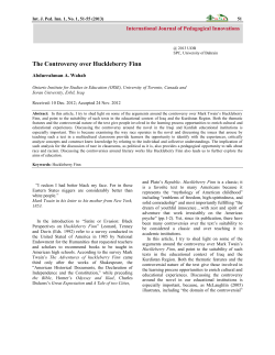 The Controversy over Huckleberry Finn
