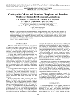Coatings with calcium and strontium phosphates and tantalum oxide