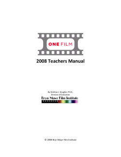 One Film Teachers Manual - Free Library of Philadelphia