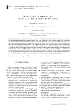 THE INFLUENCE OF NORMAL FAULT ON INITIAL STATE OF