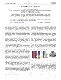 Thermal Trap for DNA Replication