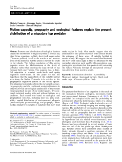 Motion capacity, geography and ecological features explain the