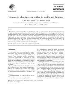 Nitrogen in ultra-thin gate oxides