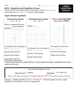 Linear Equations Lesson 2 - White Plains Public Schools