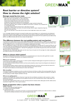 Root barrier or directive system? How to choose the